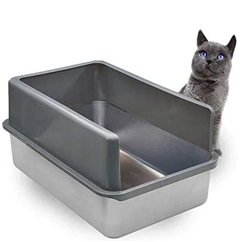 iprimio enclosed sides stainless steel cat xl litter box|stainless steal cat litter box.